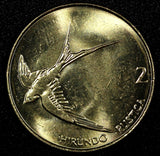 Slovenia  2004 2 Tolarja A barn swallow UNC-BU KM#5 RANDOM PICK (1 Coin)