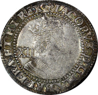 England James I (1603-1625)  Silver 1624 1 Shilling 31mm 5,64g. S-2668 KM# 59(6)