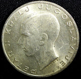 Yugoslavia Petar II Silver 1938 20 Dinara 1 Year Type High Grade KM# 23 (23 771)