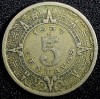 Mexico ESTADOS UNIDOS MEXICANOS Copper-Nickel 1937 5 Centavos KM# 423 (23 694)