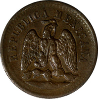 Mexico SECOND REPUBLIC Copper 1893 Mo 1 Centavo Mexico City Mint KM# 391.6
