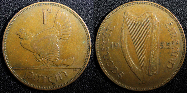 Ireland Republic Bronze 1935 1 Penny Hen with chicks KM# 3 (23 700)