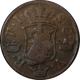 Sweden Fredrik I Copper 1749 2 Ore, S.M.Silvermynt Mintage-313,000 KM#437/10319