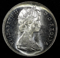 CANADA Elizabeth II Silver 1966 $1.00 Dollar  UNC KM# 64.1 (22 780)