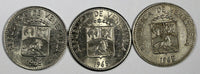 Venezuela LOT OF 3 COINS 1965 5 Centimos Madrid Mint. Y# 38.2 (18 067)