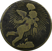 Mexico Zacatecas Brass 1862 1/4 Real "Quarto/Quartilla" Overdate SCARCE KM# 366