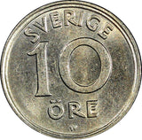 Sweden Gustaf V (1907-1950) Nickel-Bronze 1921 W 10 Öre Ch.UNC KM# 795 (22 131)