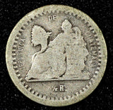 GUATEMALA Silver 1880 D 1/2 Real KM# 152 (22 744)