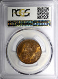 Great Britain Victoria 1863 1/2 Penny PCGS MS63 RB NICE RED TONED KM# 748.2 (22)