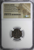Roman Constantinian AD 330-340 AE3/4 NUMMUS NGC / Constantinopolis/Victory (26)