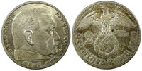 Germany - Third Reich Silver 1939 A 2 Reichs Mark Hindenburg KM# 93 (22 331)