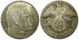 Germany - Third Reich Silver 1939 A 2 Reichs Mark Hindenburg KM# 93 (22 331)