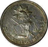 Mexico SECOND REPUBLIC Silver 1888 Mo M 25 Centavos Mintage-192,000 KM# 406.7