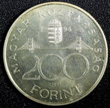 HUNGARY Silver 1994 200 Forint D. Ferenc 1803-1876 UNC KM# 707 (23 873)