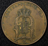 SWEDEN Oscar II Bronze 1891 5 Öre 27mm KM# 757 (22 958)