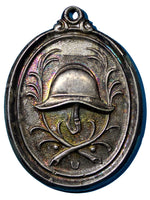 GERMANY Silver Oval Medal 1884 FUR 25 JAHRIGE DIENST-ZEIT Fire Service (8508)