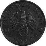 Germany - Third Reich Zinc 1942 J 1 Reichspfennig Hamburg WWII Issue KM# 97 (09)