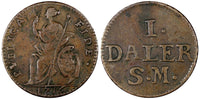 Sweden Emergency Issue Carl XII 1716 1 Daler Faith of the People KM# 354 ( 182)