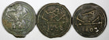 Morocco Sidi Mohammed IV LOT OF 3 COINS AH1288(1871) 4 Fulus Marrakesh C166.2(7)