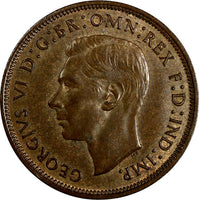 Great Britain George VI Bronze 1940 1 Penny KM# 845