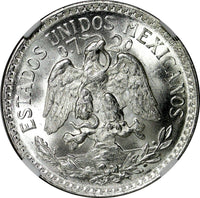 MEXICO ESTADOS UNIDOS Silver 1943 M 50 Centavos NGC MS66+ PLUS GEM KM# 447 (050)