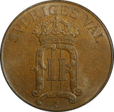 Sweden Oscar II Bronze 1906 EB 5 Öre Mintage-565 280 Choice UNC KM# 770 (21 947)