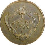 Italian States GORIZIA Joseph II Copper 1788 K 1 Soldo Kremnica Mint KM# 27 (00)