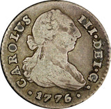 Spain Charles III Silver 1776 S CF 1 Real Seville Mint KM# 411.2 (21 710)