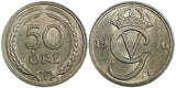 Sweden Gustaf V Nickel-Bronze 1946 TS 50 Ore  High Grade KM# 796 (22 010)