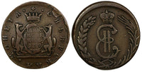 RUSSIA SIBERIA Catherina II Copper 1779/69 KM 2 Kopecks OVERDATE Suzun C#4 (298)