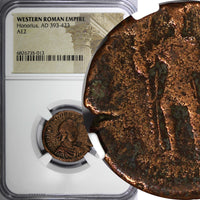 WESTERN ROMAN Honorius AD 393-423 AE2  /Rev. Glory of the Romans NGC (013)