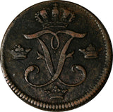 SWEDEN Frederick I (1720-1751) Copper 1749 1 Ore Mintage-312,900 KM# 416.1