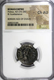 ROMAN Probus,AD 276-282 BI Aurellanianus Silvered / Felicitas  NGC Ch AU (006)