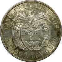 COLOMBIA Silver 1934 (S) 50 Centavos San Fransico Mint UNC GEM COIN  KM# 274 (0)