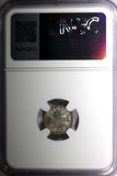 German States BAVARIA Silver 1862 1 Kreuzer NGC MS66+  Nice Toned KM# 858 (34)