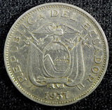 Ecuador 1937  HF 10 Centavos 1 YEAR TYPE KM# 76 (22 991)