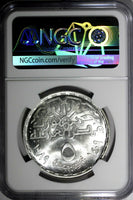 Egypt Silver AH1409//1989 5 Pounds NGC MS66 Mint-5,000 TOP GRADED KM# 665 (007)