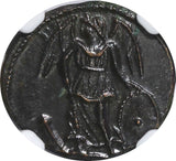 Roman Constantinian AD 330-340 AE3/4 NUMMUS NGC MS  Constantinopolis/Victory (1)