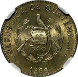 Guatemala 1966 5 Centavos SMALL DATE NGC MS65 TOP GRADED KM# 266.2 (023)