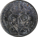 Sweden Gustaf V Iron 1947 2 Öre Choice Unc KM# 811 (858)
