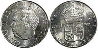 SWEDEN Gustaf VI Silver 1952-1968 TS 1 Krona UNC/BU KM# 826 RANDOM PICK (1 COIN)