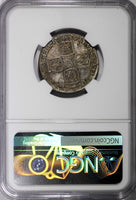 Great Britain George I Silver 1720 1 Shilling NGC AU55 26mm Toning KM# 539.2 (6)
