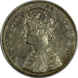 India-British Victoria Silver 1862 (B) Rupee Better Date aUNC KM# 473.1 (18 252)