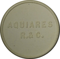 COSTA RICA White Token AQUIARES R.&C.COFFEE COMPANY  31mm "AL" (10 668)
