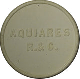 COSTA RICA White Token AQUIARES R.&C.COFFEE COMPANY  31mm "AL" (10 668)