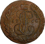 Russia CATHERINE II Copper 1766 MM 2 Kopecks  Krasny Mint,Moscow C# 58.5(14 928)