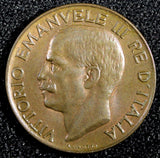 ITALY Vittorio Emanuele III  Bronze 1928 R 5 Centesimi UNC KM# 59 (23 864)