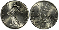 France 1975 1/2 Franc signature "O. Roty" 19.5 mm GEM BU KM# 931.1 (20 507)