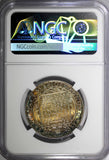 SWEDEN Silver 1932 G 2 Kronor NGC MS64 Death of Gustaf II Adolf Rainbow KM# 805