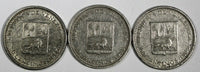 Venezuela LOT OF 3 COINS 1965 50 Centimos Royal Mint, London Y# 41 (18 065)